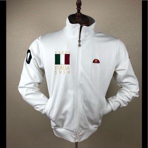 White Ellesse track suit zip up